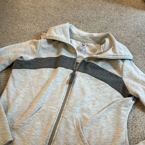 Te Verde Zip Up Jacket Size Medium Cream / Grey - Picture 2 of 6